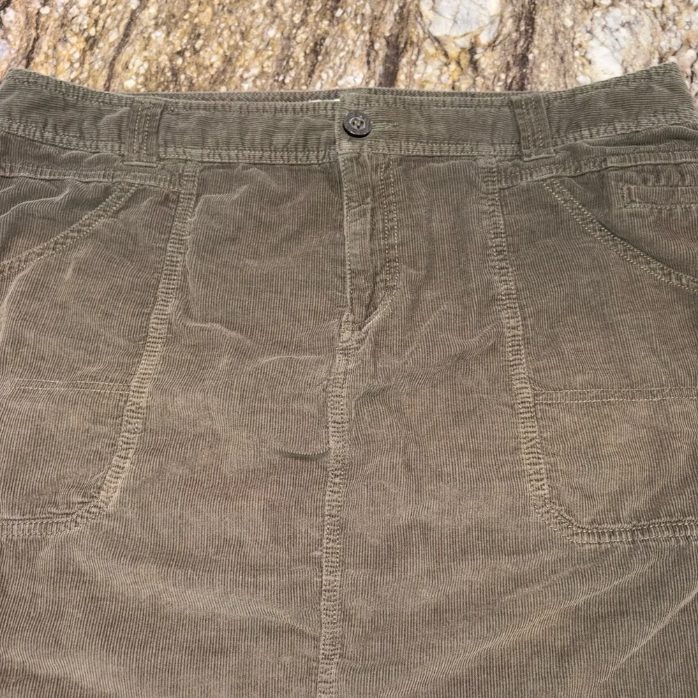 Corduroy Mini Skirt Outdoor Utility Gorpcore Women 16 Olive Green Columbia